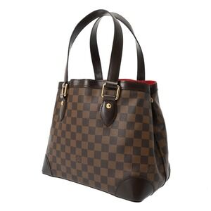 Louis Vuitton Canvas Hampstead Handbag Damier Brown